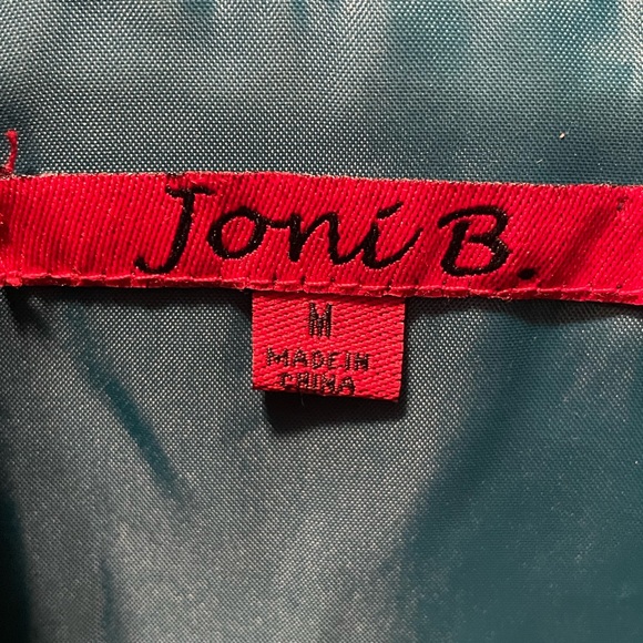 Joni B. Woman’s Brocade turquoise and brown blazer, size medium - Picture 7 of 11